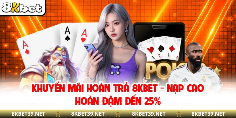 Khuyến Mãi Hoàn Trả 8KBET - Nạp Cao Hoàn Đậm Đến 25%